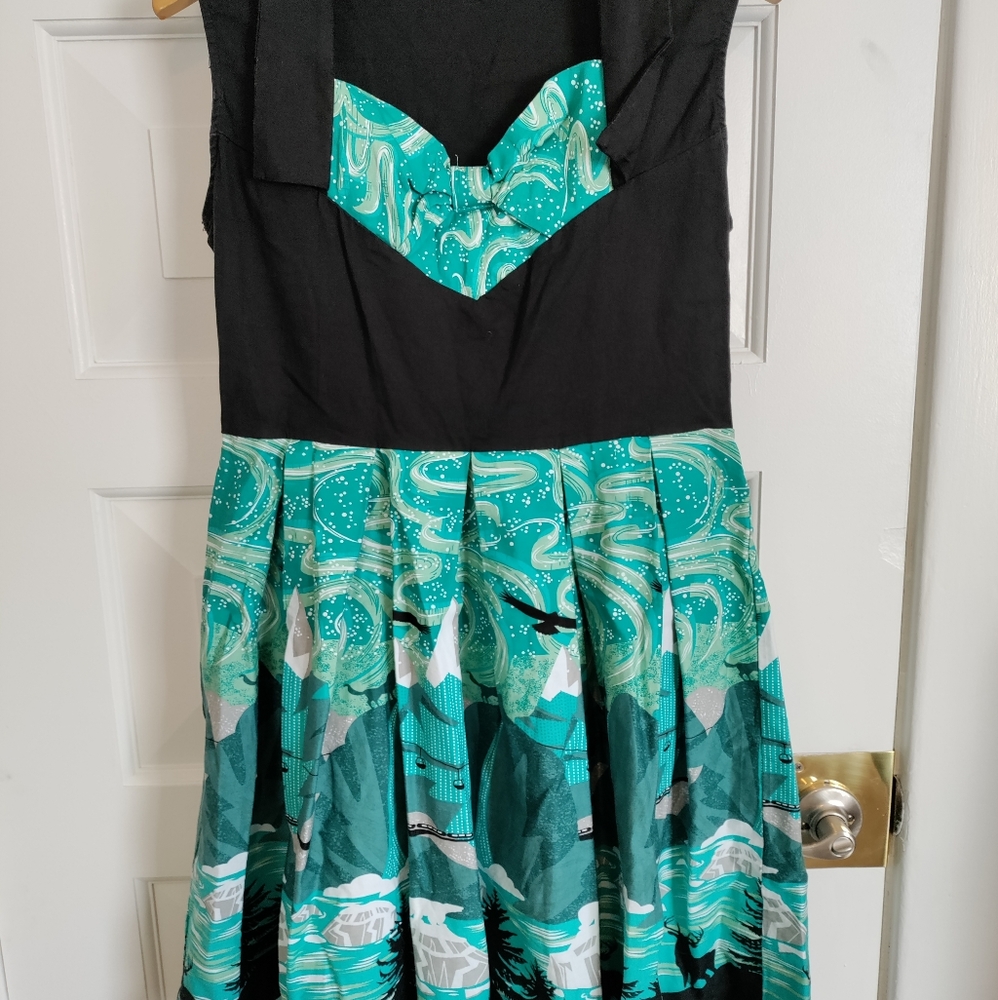 Winter print dress